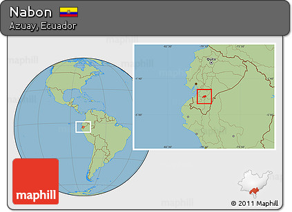 Savanna Style Location Map of Nabon