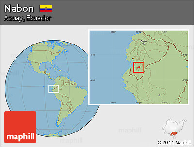 Savanna Style Location Map of Nabon