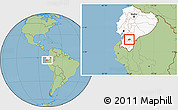 Savanna Style Location Map of Nabon, highlighted country