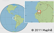 Savanna Style Location Map of Nabon, highlighted parent region