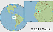 Savanna Style Location Map of Nabon