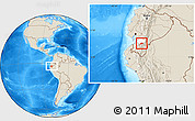 Shaded Relief Location Map of Nabon, highlighted parent region
