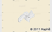 Classic Style Map of Nabon, single color outside
