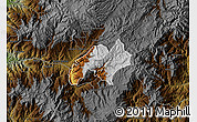 Physical Map of Nabon, darken