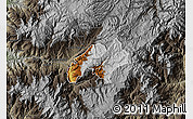 Physical Map of Nabon, darken, semi-desaturated