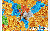 Physical Map of Nabon, political outside