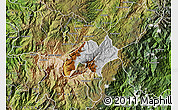Physical Map of Nabon, satellite outside