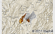 Physical Map of Nabon, shaded relief outside