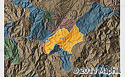 Political Map of Nabon, darken, semi-desaturated