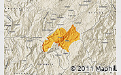Political Map of Nabon, shaded relief outside
