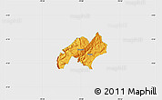 Political Map of Nabon, single color outside