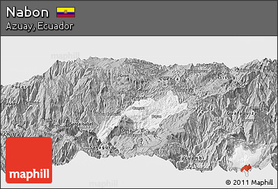 Gray Panoramic Map of Nabon