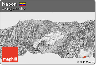 Gray Panoramic Map of Nabon