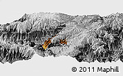Physical Panoramic Map of Nabon, desaturated