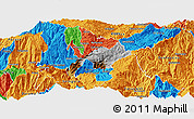 Physical Panoramic Map of Nabon, political outside