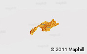 Political Panoramic Map of Nabon, cropped outside