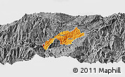 Political Panoramic Map of Nabon, desaturated