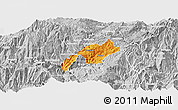 Political Panoramic Map of Nabon, lighten, desaturated