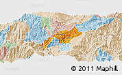 Political Panoramic Map of Nabon, lighten
