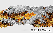 Political Panoramic Map of Nabon, physical outside