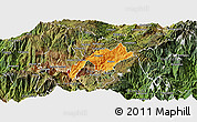 Political Panoramic Map of Nabon, satellite outside