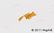 Political Panoramic Map of Nabon, single color outside