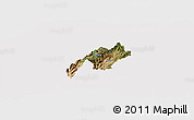 Satellite Panoramic Map of Nabon, cropped outside