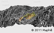 Satellite Panoramic Map of Nabon, desaturated