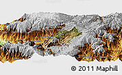 Satellite Panoramic Map of Nabon, physical outside