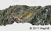 Satellite Panoramic Map of Nabon, semi-desaturated