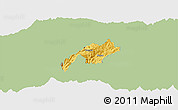 Savanna Style Panoramic Map of Nabon, single color outside