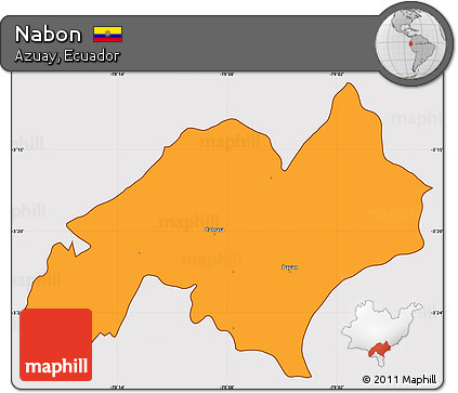 Political Simple Map of Nabon, cropped outside