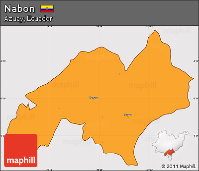 Political Simple Map of Nabon, cropped outside