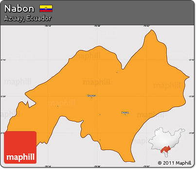 Political Simple Map of Nabon, cropped outside
