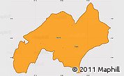 Political Simple Map of Nabon, cropped outside