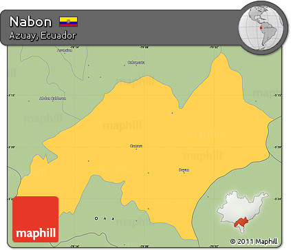 Savanna Style Simple Map of Nabon