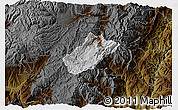 Physical 3D Map of Sissig, darken