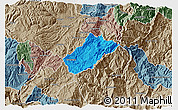 Political 3D Map of Sissig, semi-desaturated