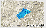 Political 3D Map of Sissig, shaded relief outside