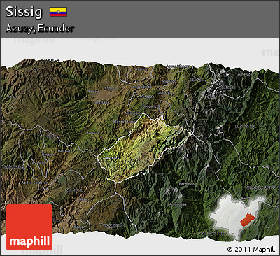 Satellite 3D Map of Sissig, darken