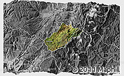Satellite 3D Map of Sissig, desaturated