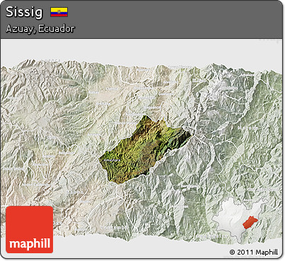 Satellite 3D Map of Sissig, lighten