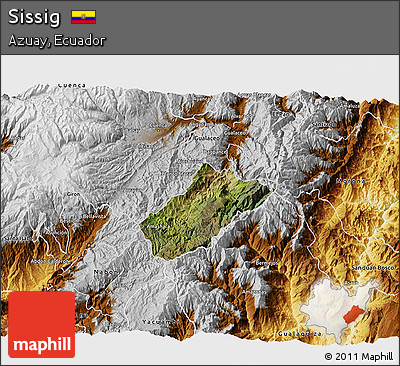 Satellite 3D Map of Sissig, physical outside