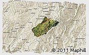 Satellite 3D Map of Sissig, shaded relief outside