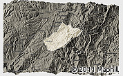 Shaded Relief 3D Map of Sissig, darken