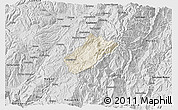Shaded Relief 3D Map of Sissig, desaturated