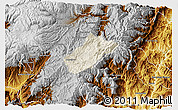 Shaded Relief 3D Map of Sissig, physical outside