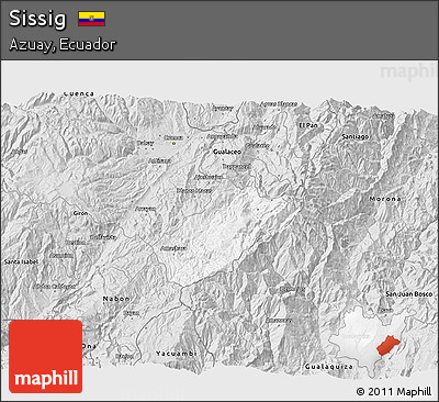 Silver Style 3D Map of Sissig