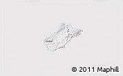 Silver Style 3D Map of Sissig, single color outside