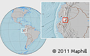 Gray Location Map of Sissig, highlighted parent region, hill shading